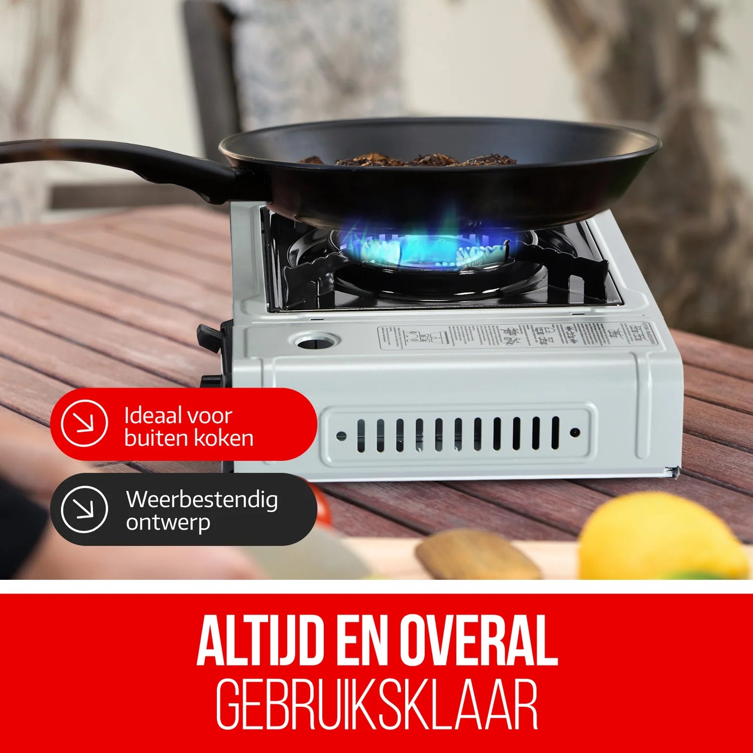 Hikemeister Draagbaar Kookstel – Compact & Krachtig voor Outdoor en Noodsituaties