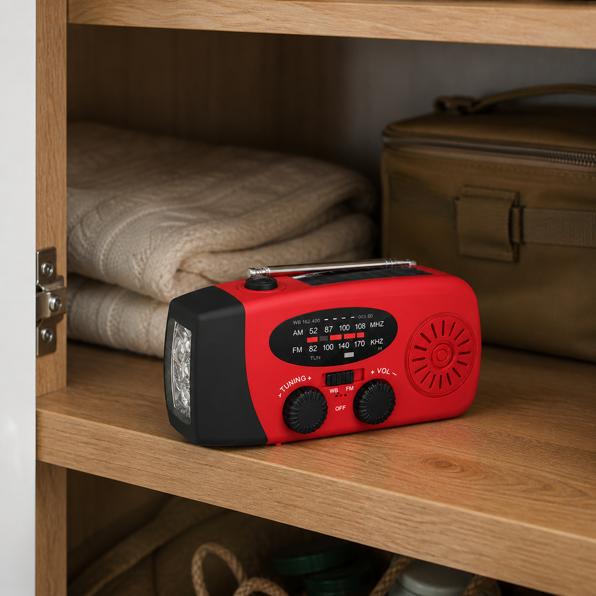 Noodradio met Zaklamp en Powerbank (2026 Model)