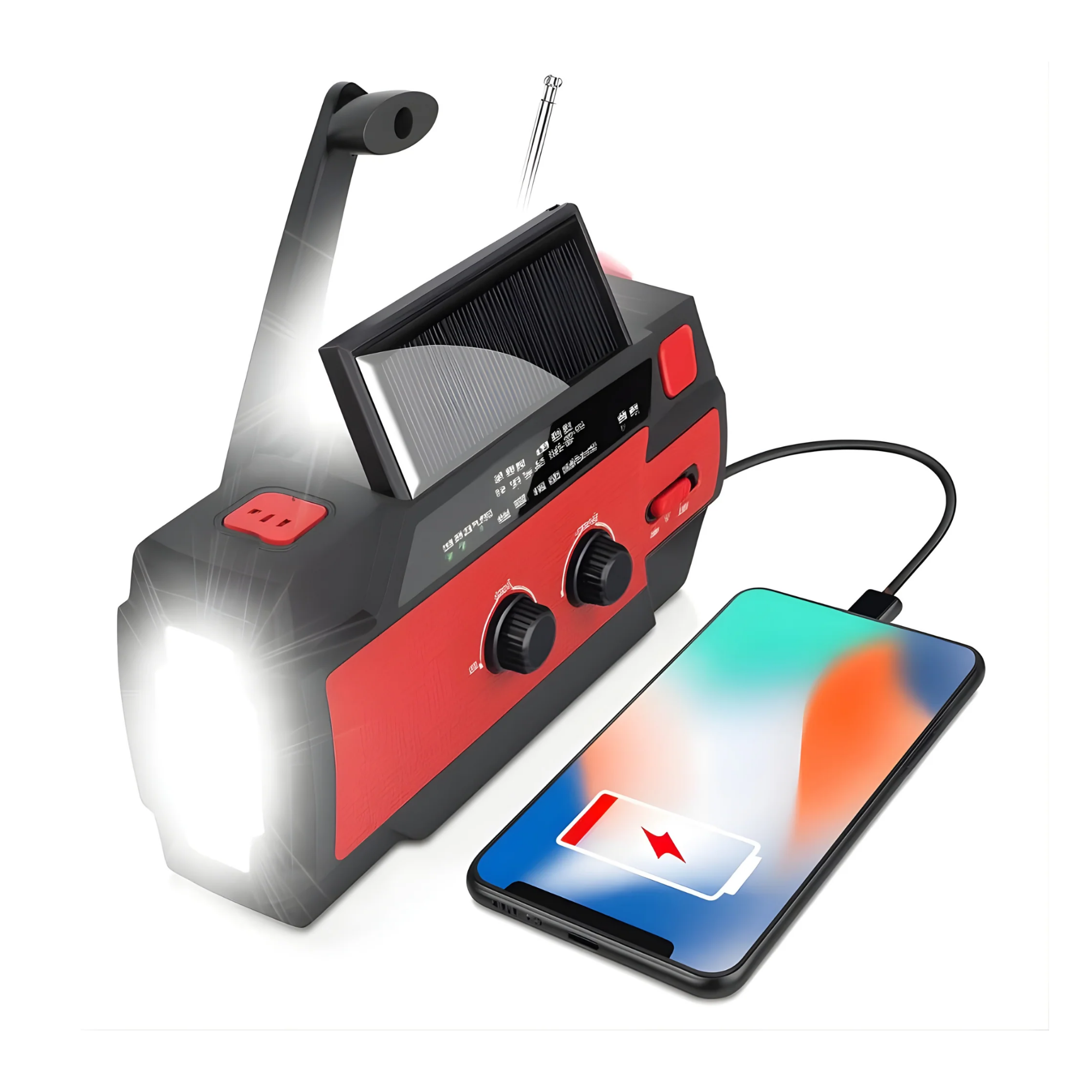 Noodradio met 4000mAh Powerbank en Zaklamp - Nieuwe Model 2026