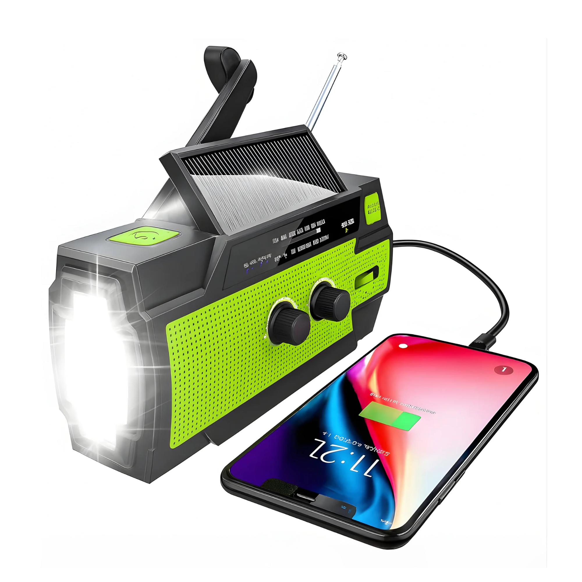 Noodradio met 4000mAh Powerbank en Zaklamp - Nieuwe Model 2026