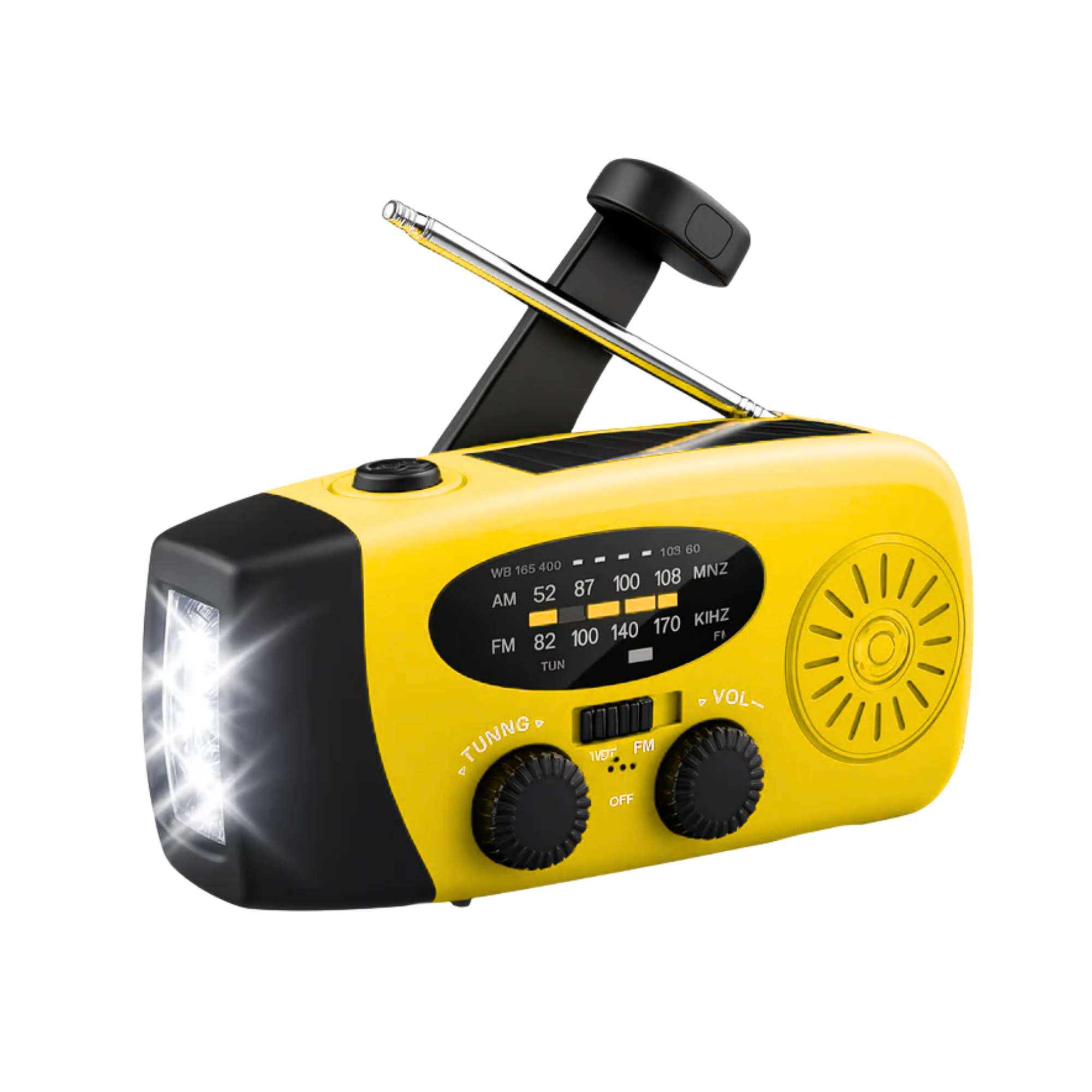 Noodradio met Zaklamp en Powerbank (2026 Model)