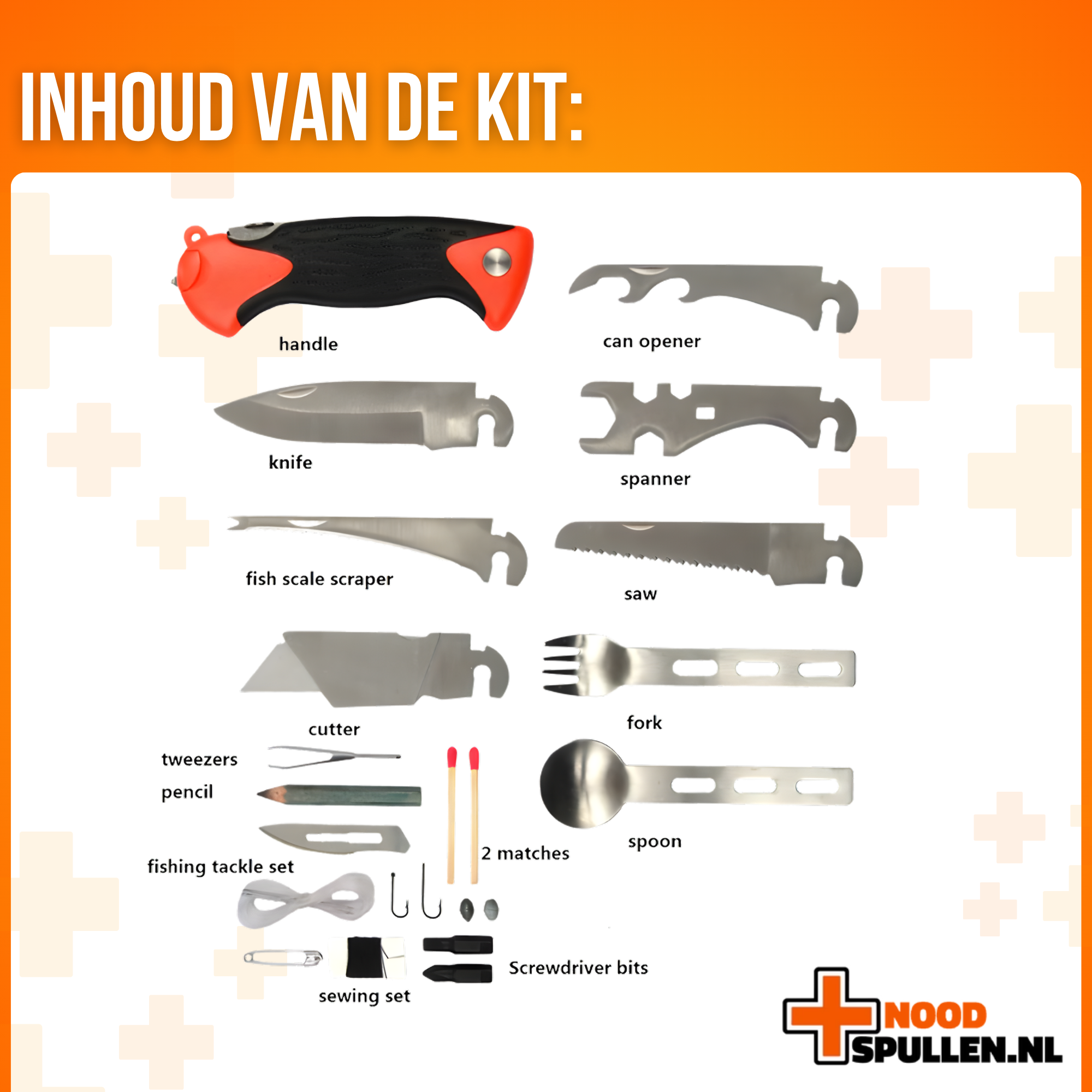Multi Professional Outdoor Survival Kit