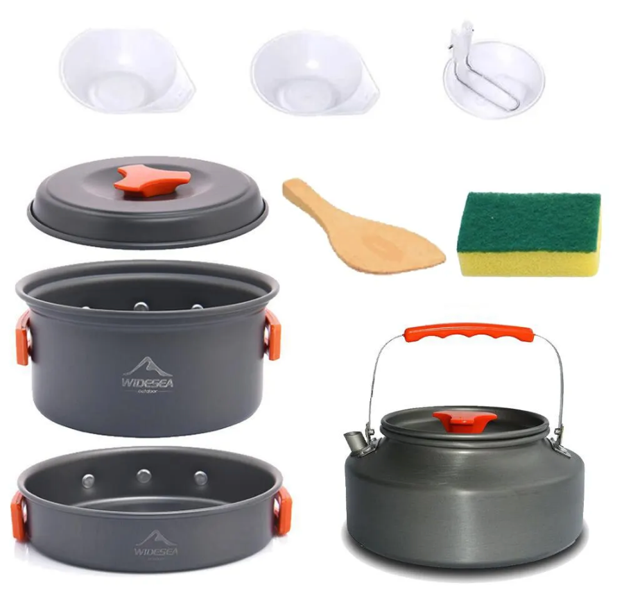 Outdoor kookset buiten kookgerei