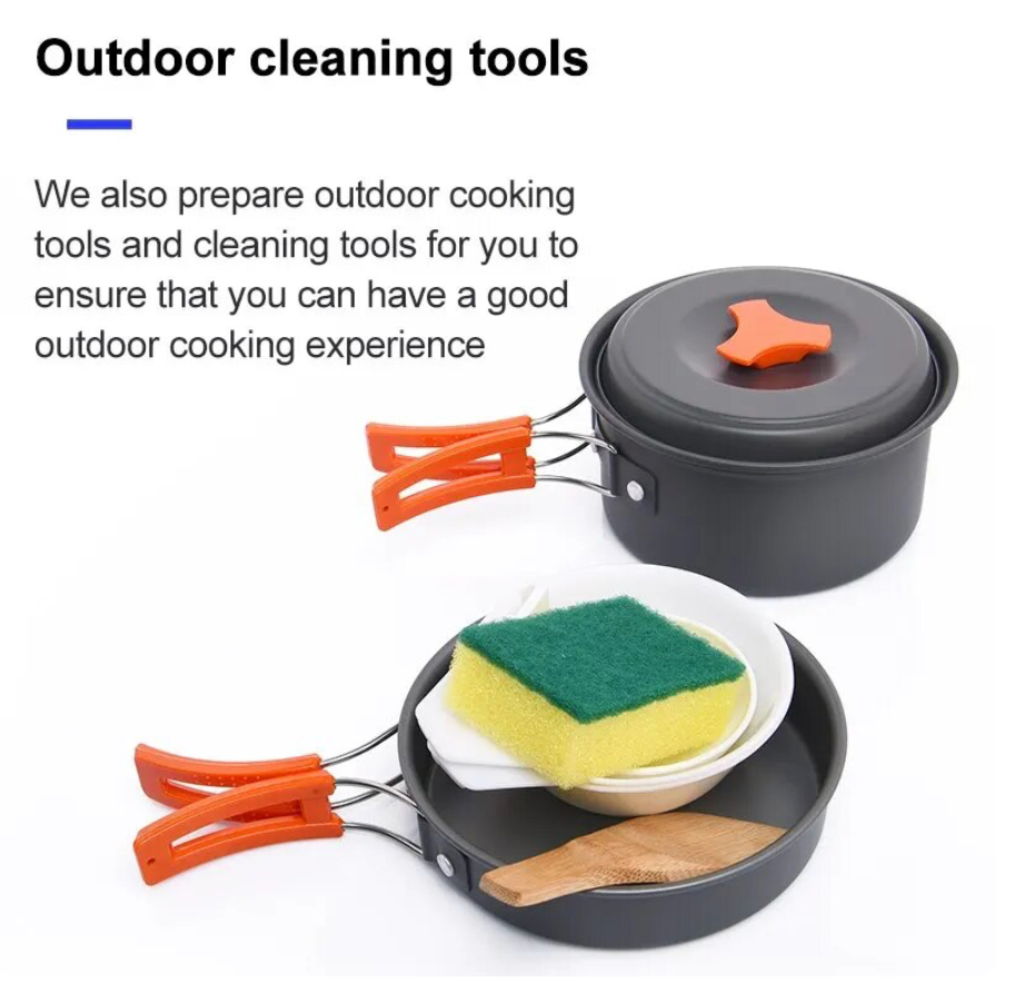 Outdoor kookset buiten kookgerei