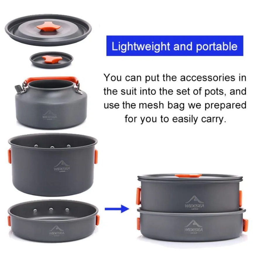 Outdoor kookset buiten kookgerei