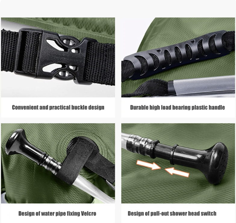 Douchetas op Zonne-energie 20L Verwarmde Camping