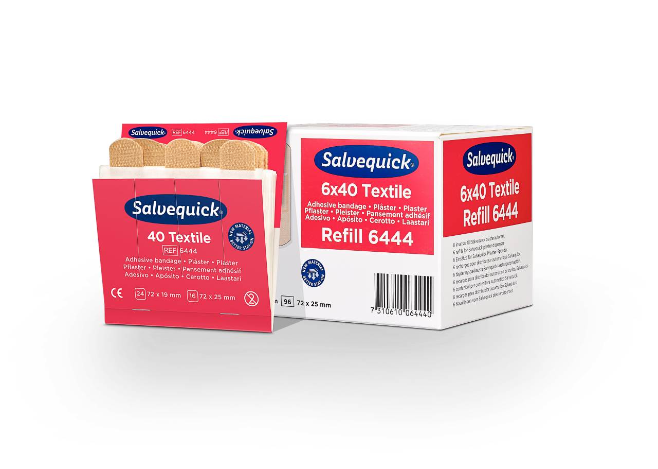 Salvequick textiel pleisters 6444 – 6 x 40 stuks