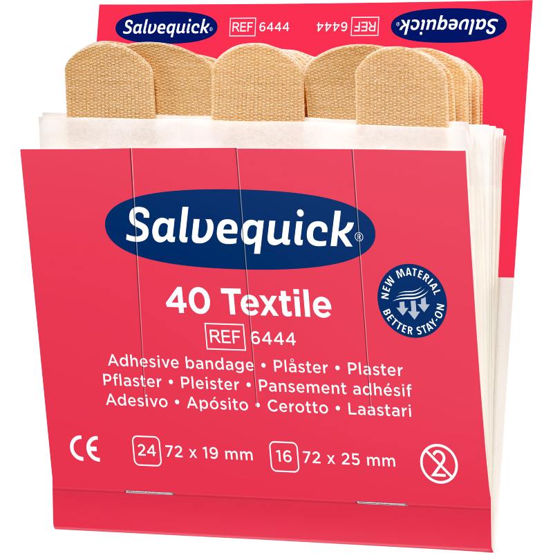 Salvequick textiel pleisters 6444 – 6 x 40 stuks