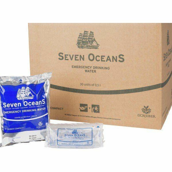 30 x 500ml Seven Oceans lang houdbaar drinkwater in verpakking