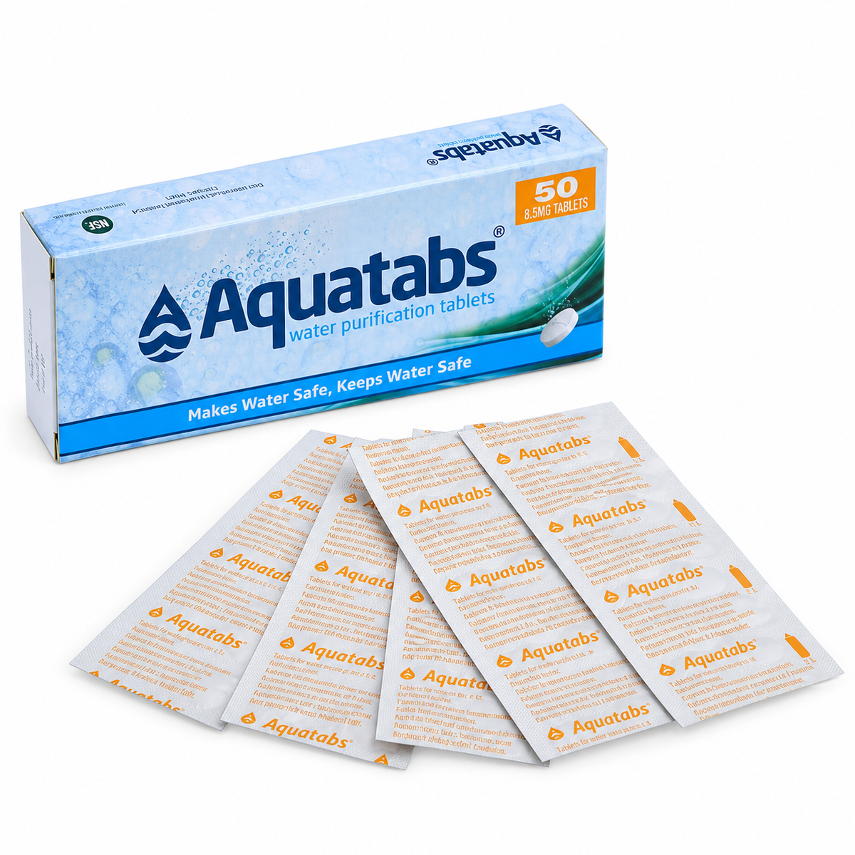 Aquatabs waterzuiveringstabletten 8,5mg 50 stuks