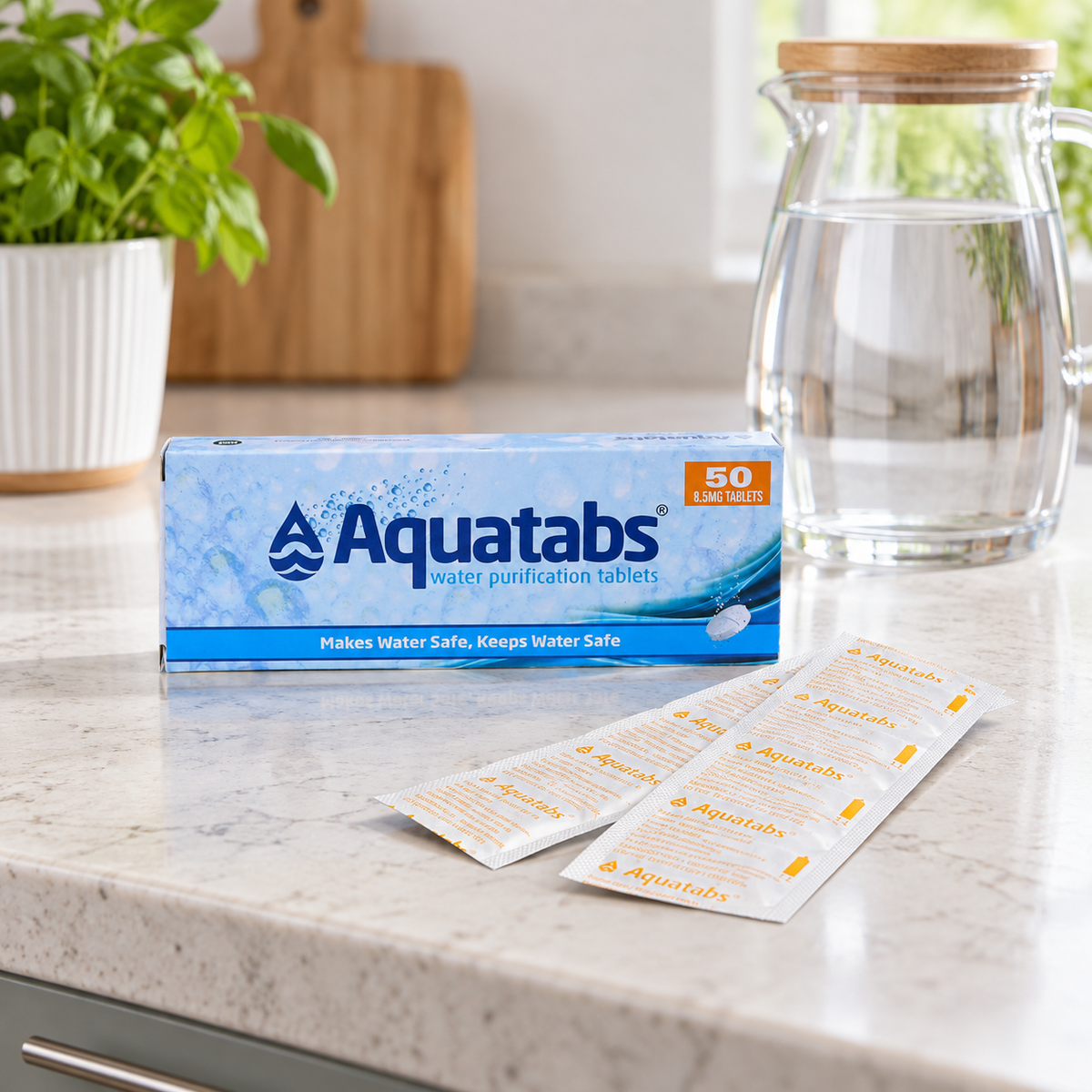 Aquatabs waterzuiveringstabletten 8,5mg 50 stuks