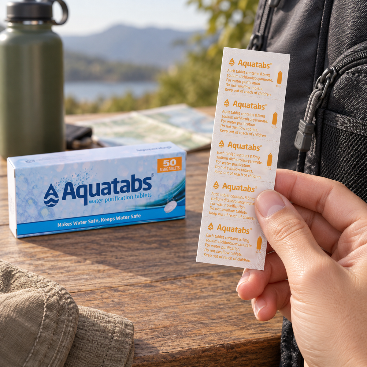 Aquatabs waterzuiveringstabletten 8,5mg 50 stuks