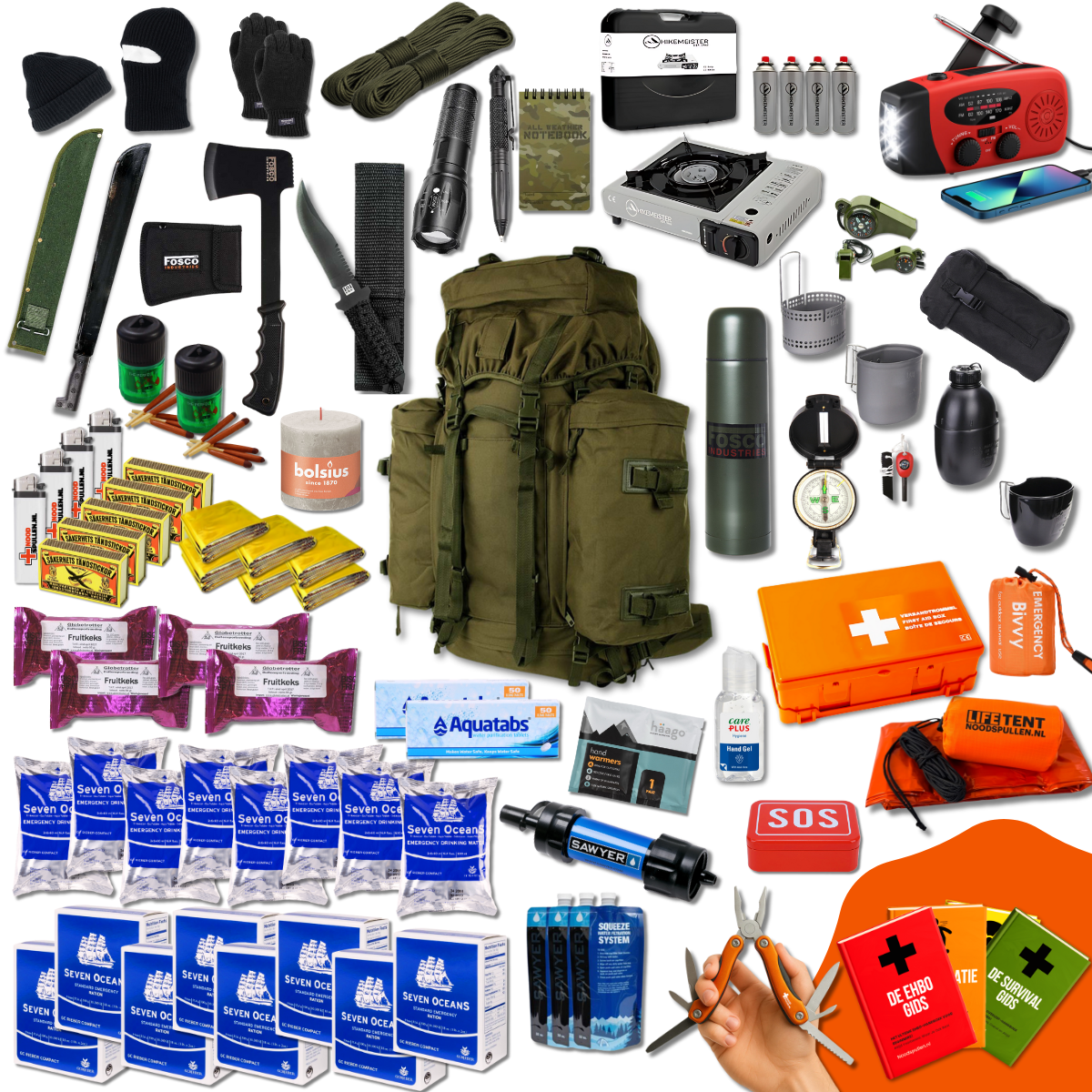 Compleet Noodpakket in Rugzak Premium XXL