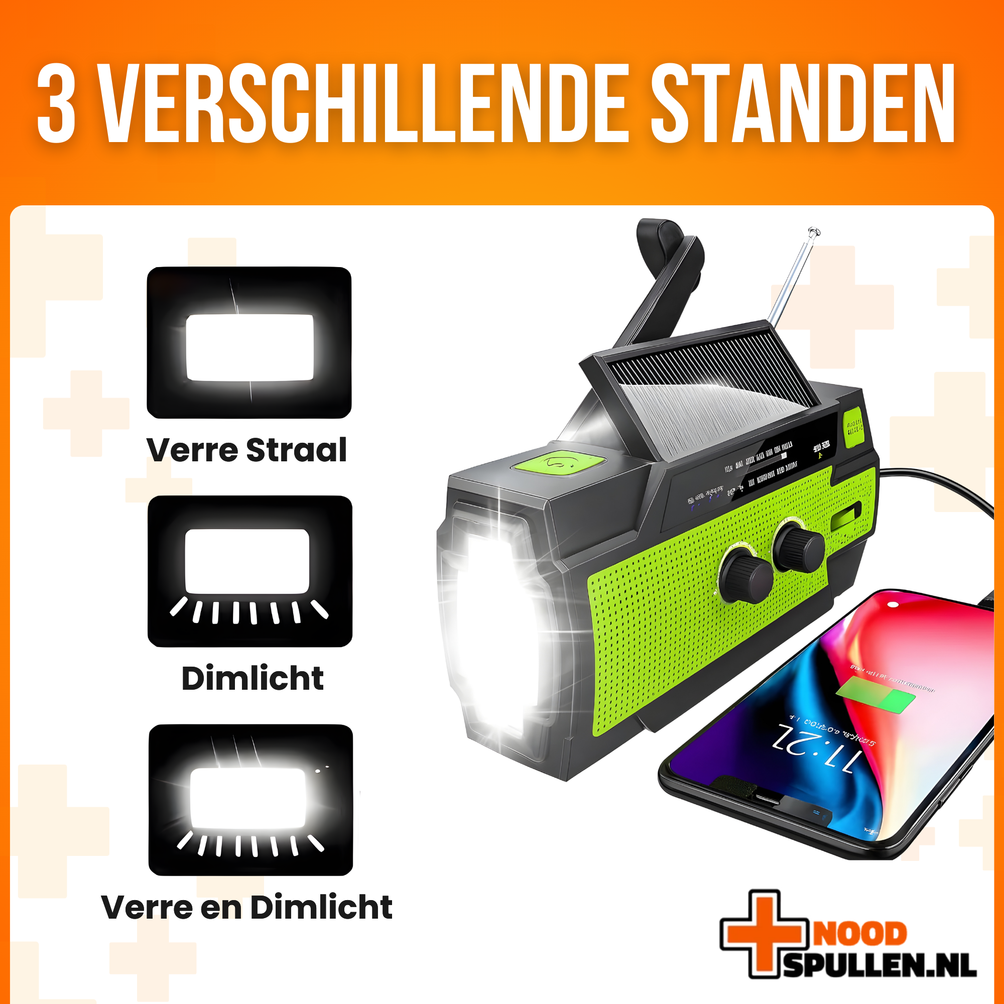 Noodradio met 4000mAh Powerbank en Zaklamp - Nieuwe Model 2026