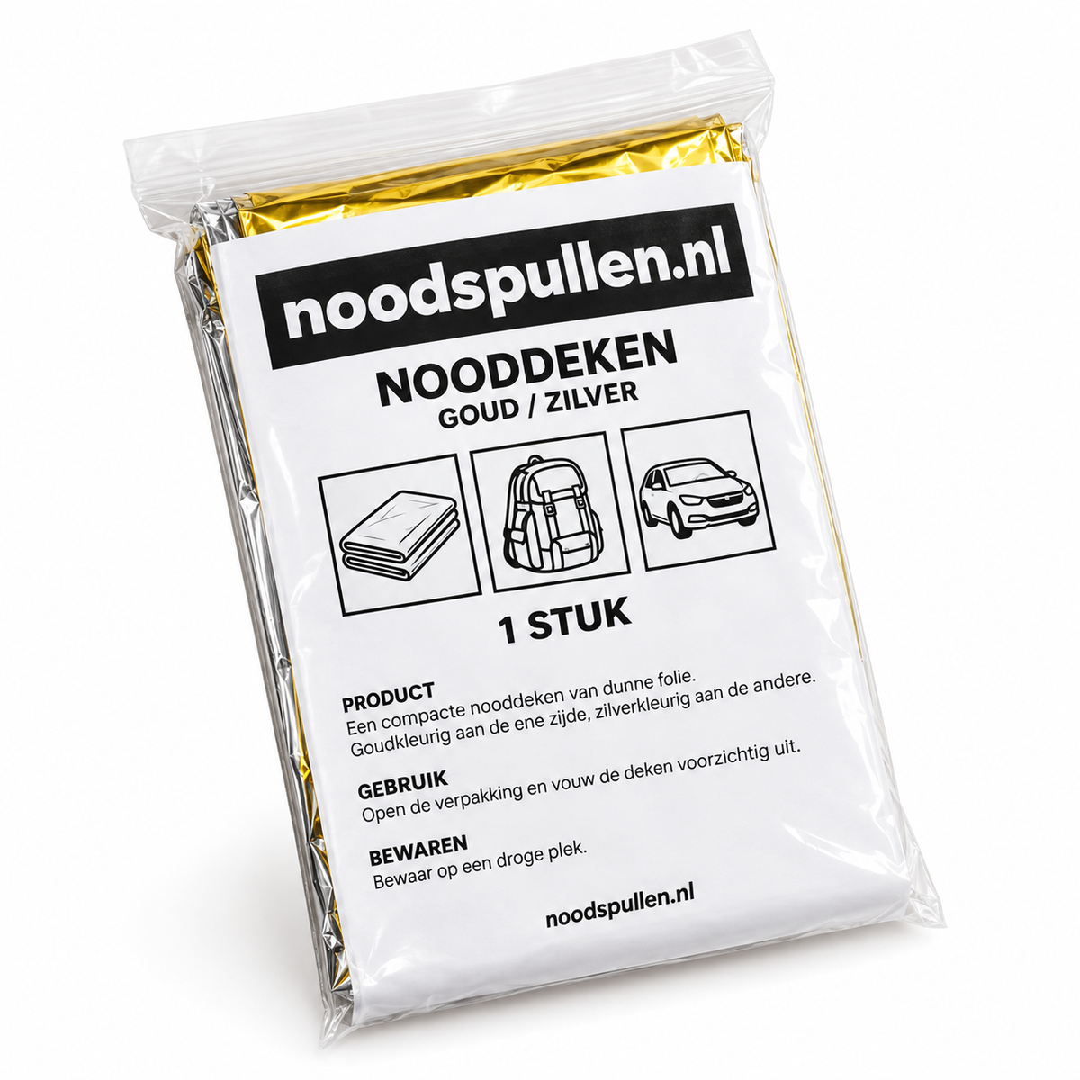 Nooddeken (goud en zilver)