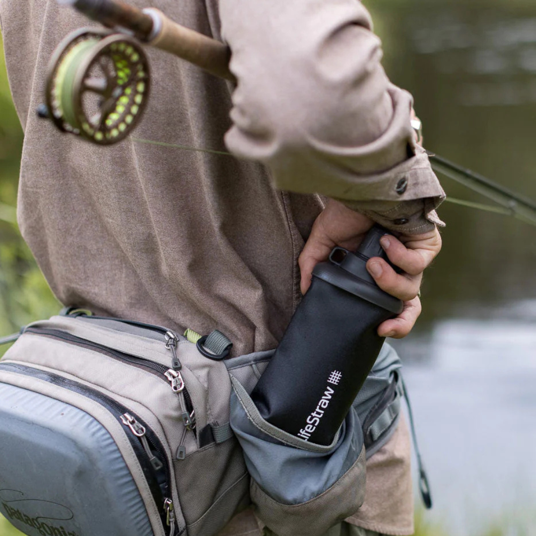 LifeStraw Peak Series opvouwbare knijpfles 1L met filter