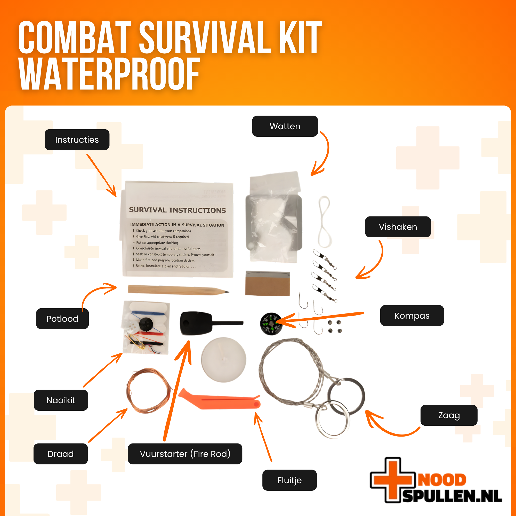 Combat survival kit waterproof