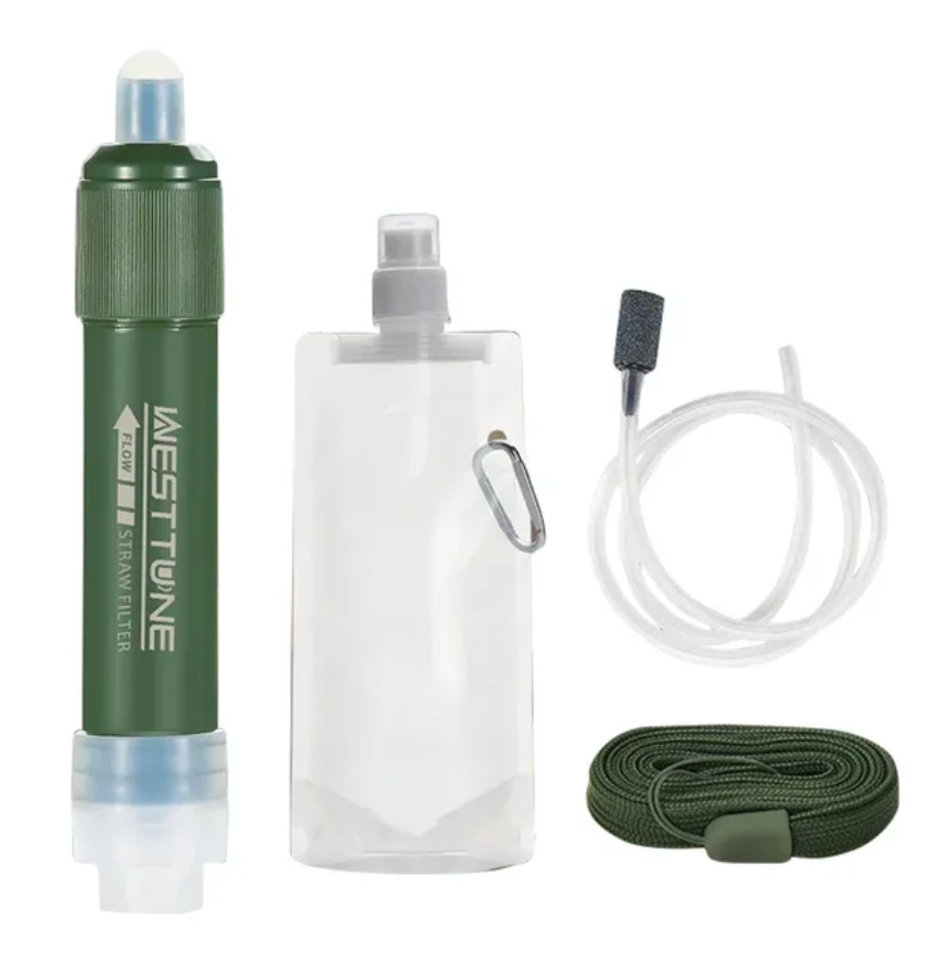 Mini Camping Zuivering Waterfilter + Waterzak