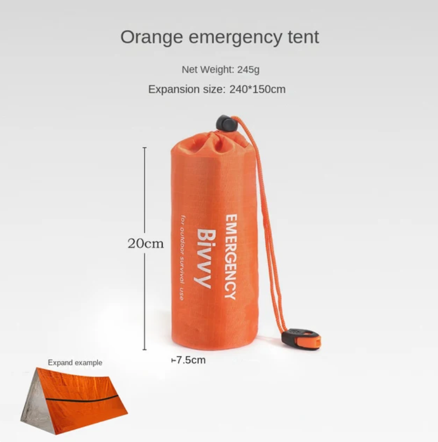 2-persoons Noodopvang Bivy Survival Tent Kit