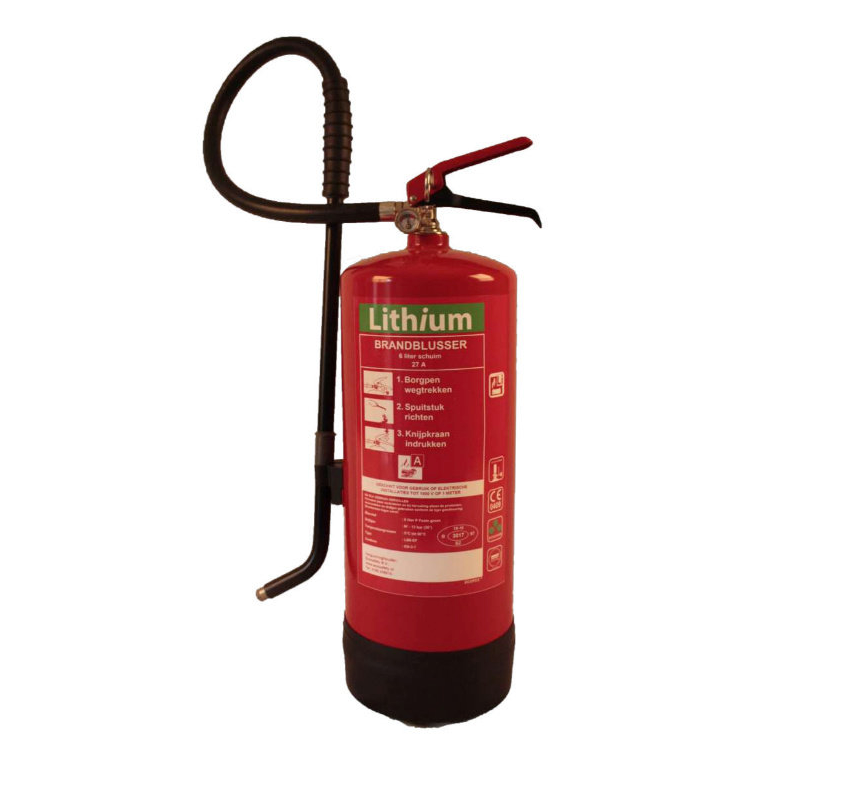 Lithium schuimblusser 6L F-500 klasse A