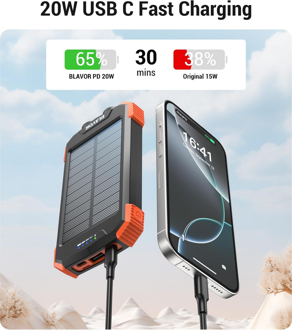 BLAVOR Solar Powerbank 10.000mAh