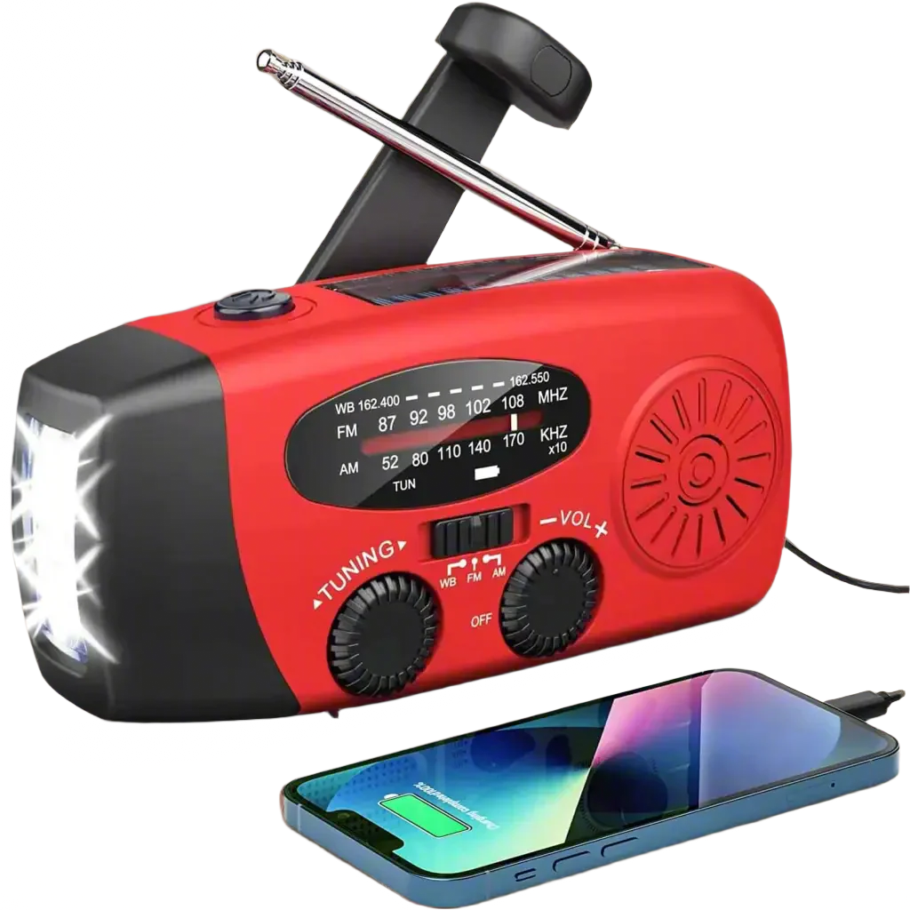 Noodradio met Zaklamp en Powerbank (2024 Model)